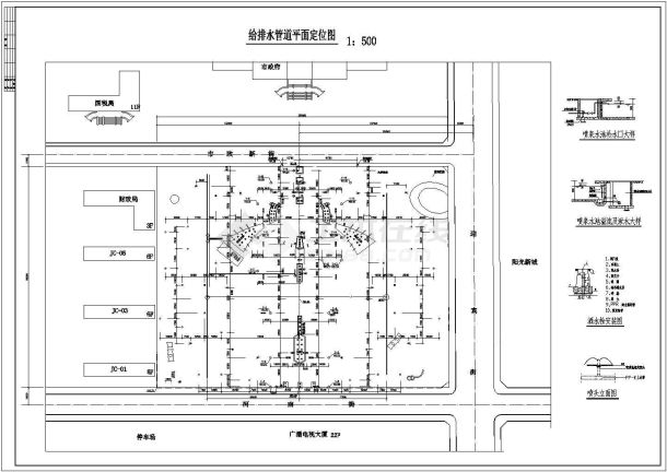某地区广场及其泵房给排水设计施工图-图二
