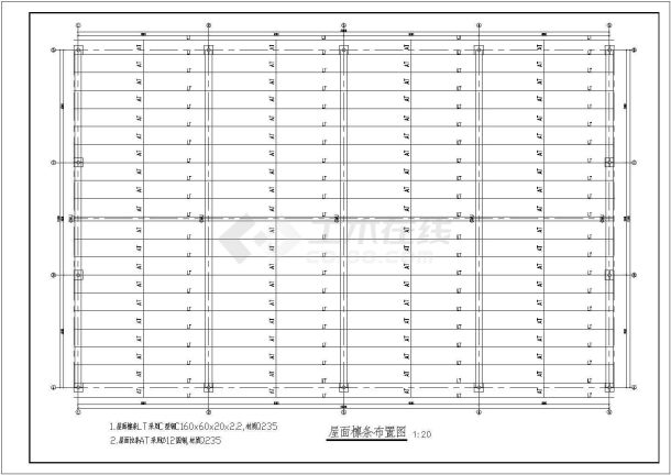 某地区15米单跨大棚结构方案图纸-图二