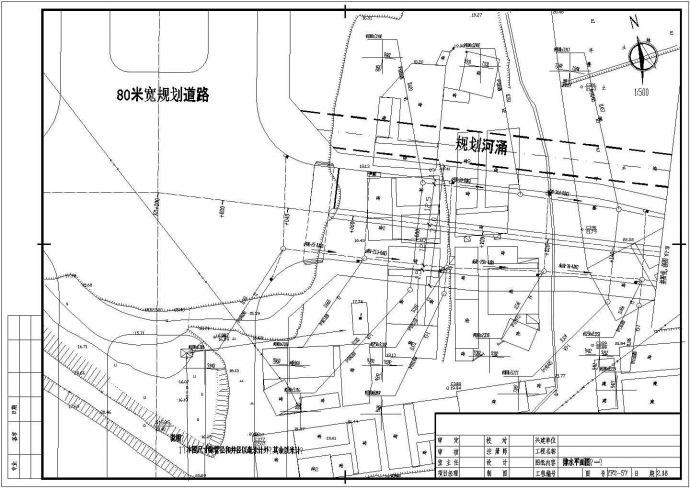 江苏省某市道路给排水管线设计CAD施工图_图1