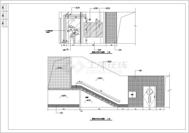 江苏某地区小型幼儿园建筑装修设计CAD施工图-图二