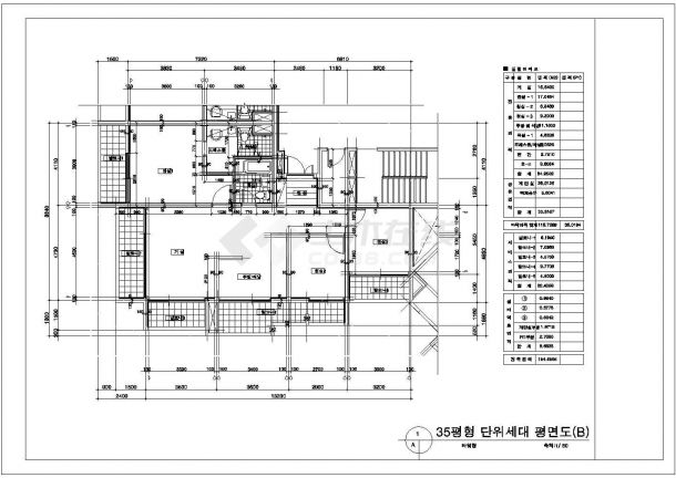 四川某地区住宅户型建筑设计CAD施工平面图-图二