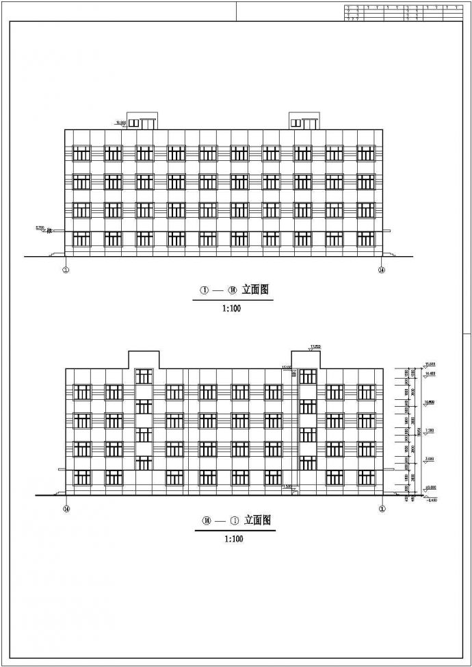 北京某地区制衣厂研发楼建筑设计CAD施工图_图1