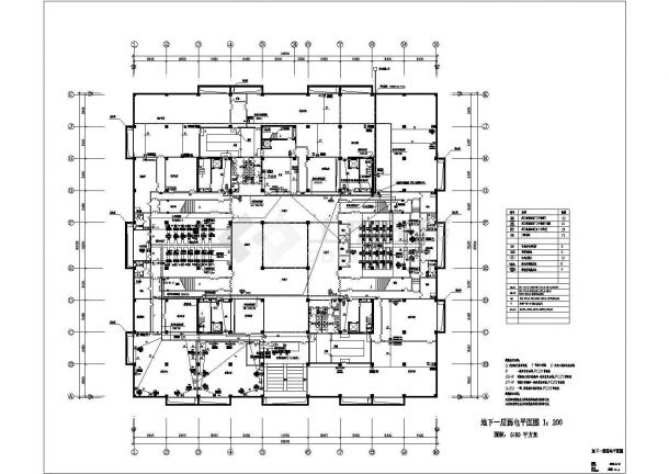 某地七层大型图书馆电气设计施工图-图一