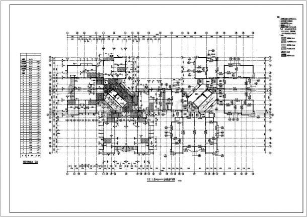 某地区高层住宅建筑结构施工CAD图-图一