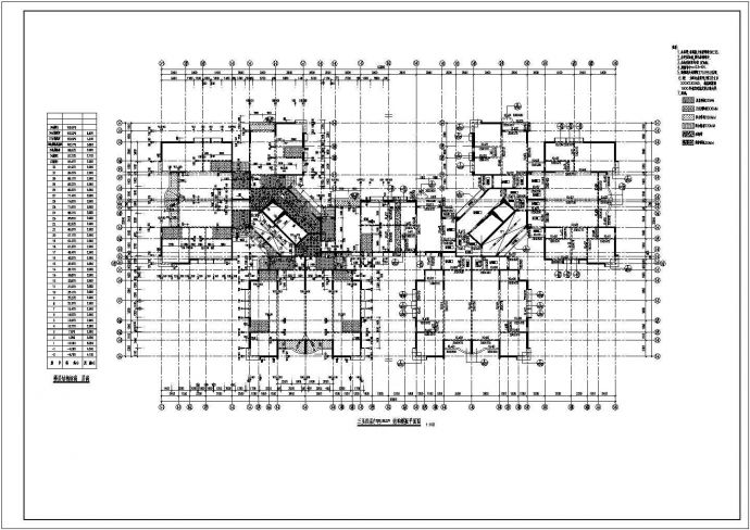 某地区高层住宅楼建筑结构CAD施工图_图1