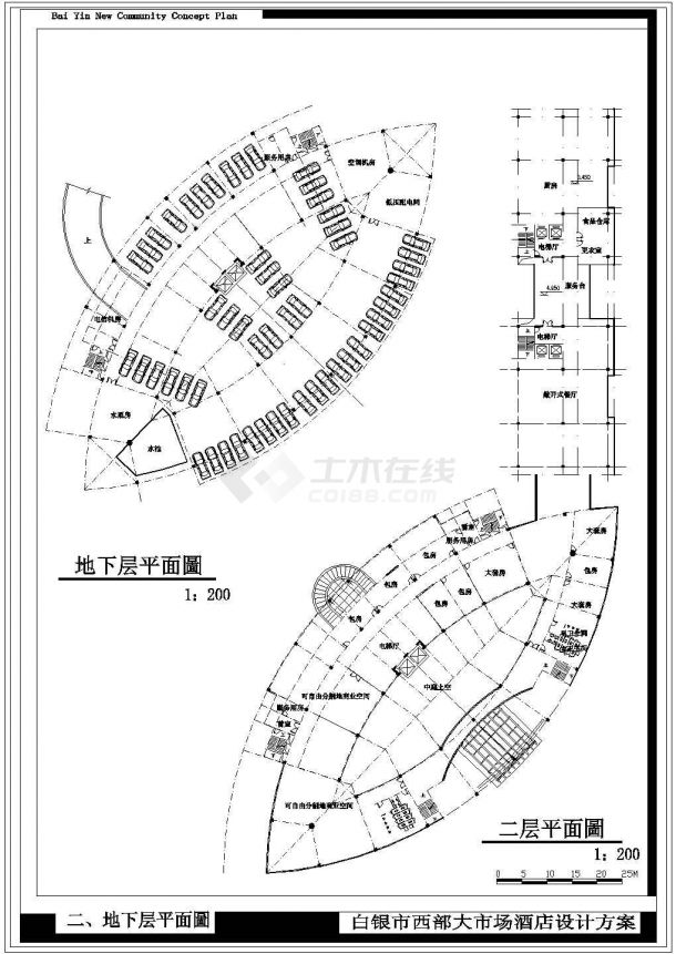 扬州某地区多层住宅建筑设计CAD平面图-图一