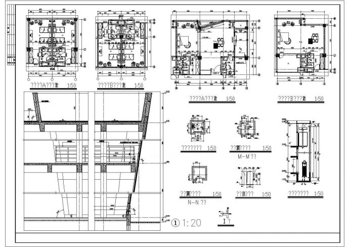 广东某地区五星级宾馆建筑设计CAD施工总图_图1