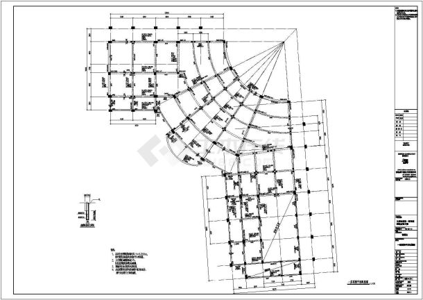 某地区开发商售楼处建筑结构施工图-图二