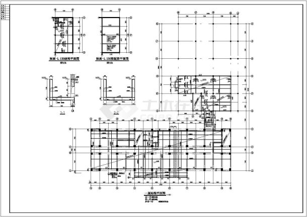某地区人防大楼建筑结构CAD施工图-图二