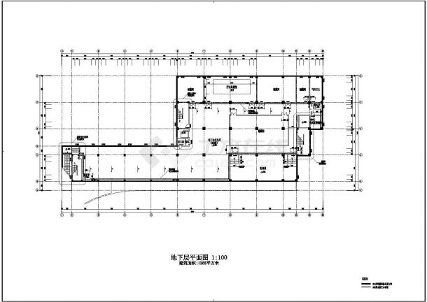 江苏某地区医院影像楼建筑设计CAD施工平面图-图二