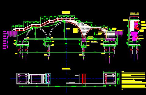 某景观桥梁总平面布置图-图一