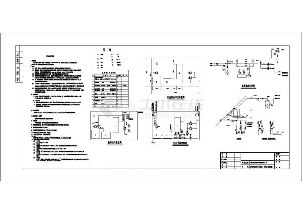 河南某地区项目地源热泵机房设计CAD施工图纸-图二