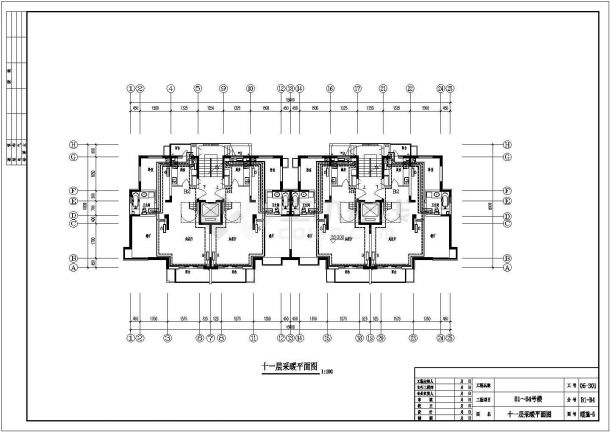 天津某园林式小区住宅楼采暖设计CAD施工图-图二