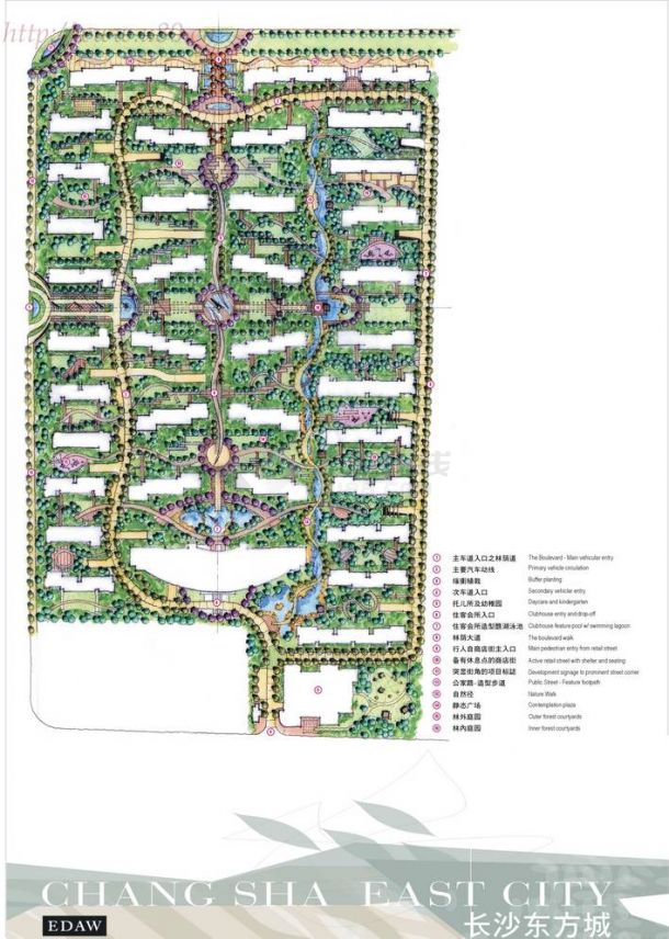 长沙东方城全套概念性景观设计-图一