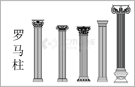 柱式、欧式窗套、栏杆花瓶立面-图一