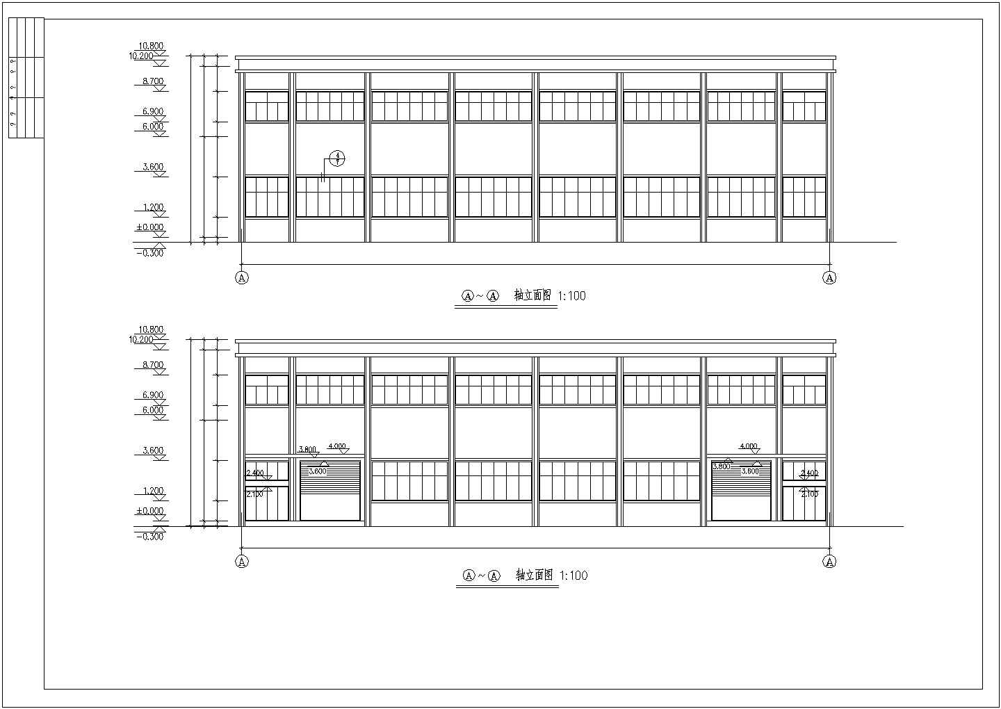 陕西省某地区九华制衣车间CAD建筑图