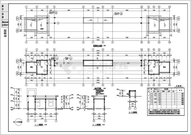 甘肃省某地区中学大门CAD建筑设计图-图二