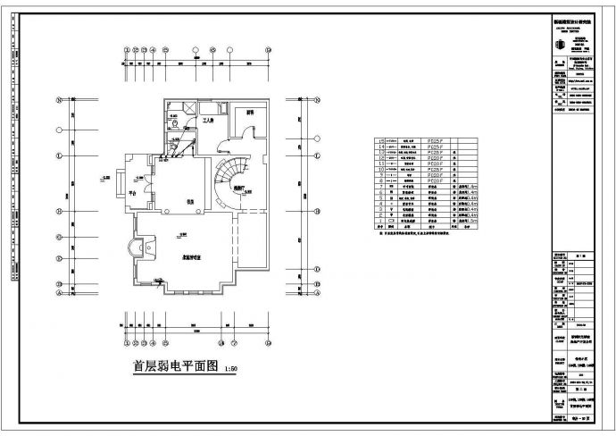 某地区豪华别墅全套电气设计CAD图_图1