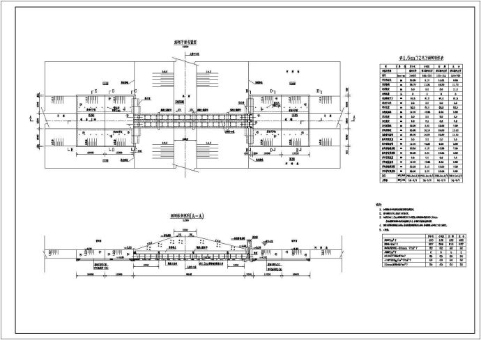 山东某河道治理工程涵闸结构钢筋图_图1