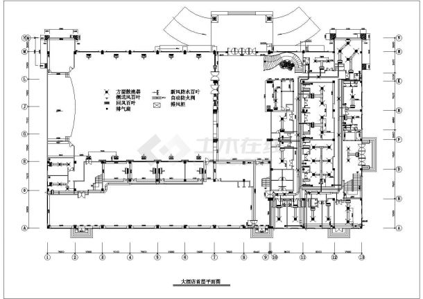 东莞某地区高档大酒店空调设计CAD施工图-图一