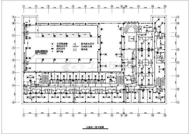 东莞某地区高档大酒店空调设计CAD施工图-图二