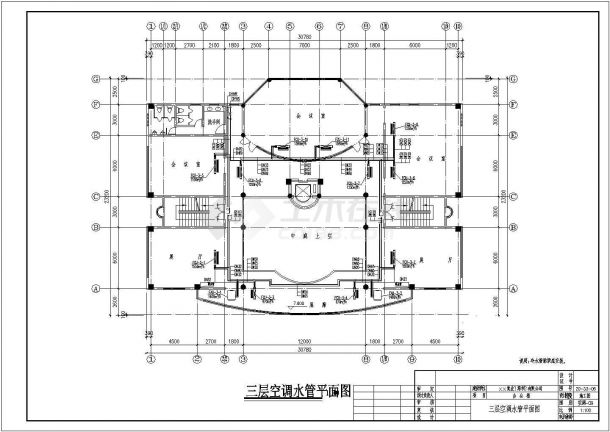 河南某地区办公楼暖通空调设计CAD施工图-图二