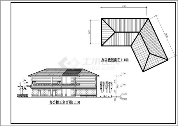 某地区大型别墅式办公接待中心建筑施工图-图二