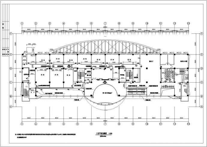 某地区科技园装修设计CAD施工图_图1