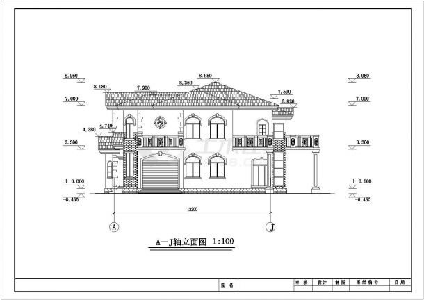 某地区二层独立别墅建筑设计方案图纸-图一