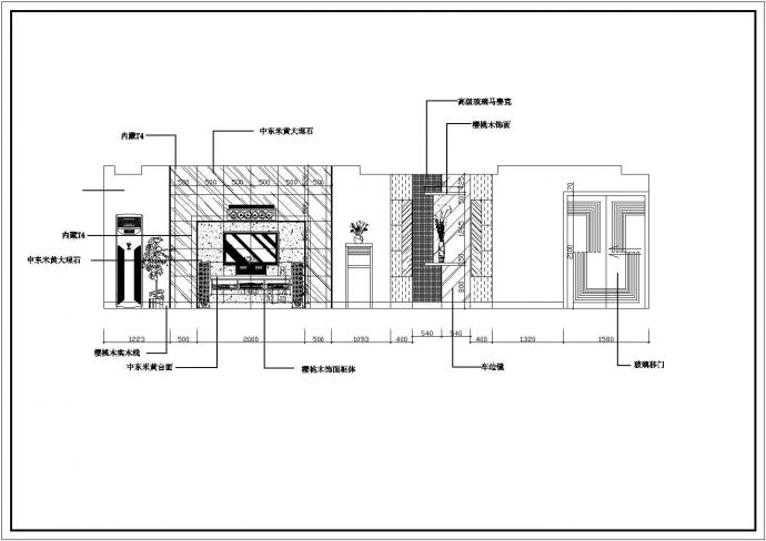 某室内豪华装饰设计施工图（共8张）_图1