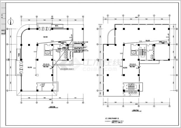 某多层培训楼全套电气设计施工CAD图-图二