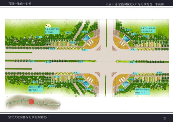 道路绿化方案彩平_图1