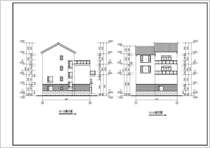 四川省某县区三层别墅方案CAD设计图_图1