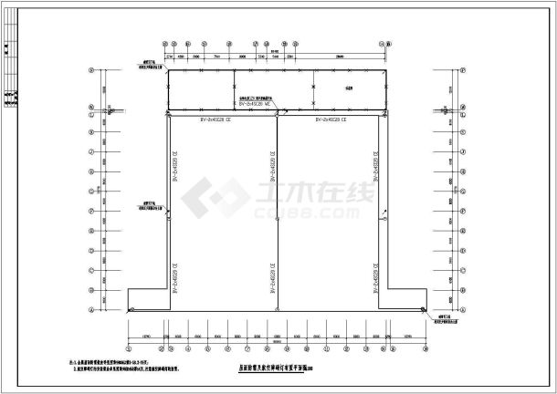 某喷漆厂房电气CAD强电全套图纸-图一