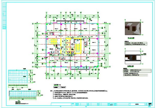 十四层现代风格办公楼建筑设计cad施工图-图一