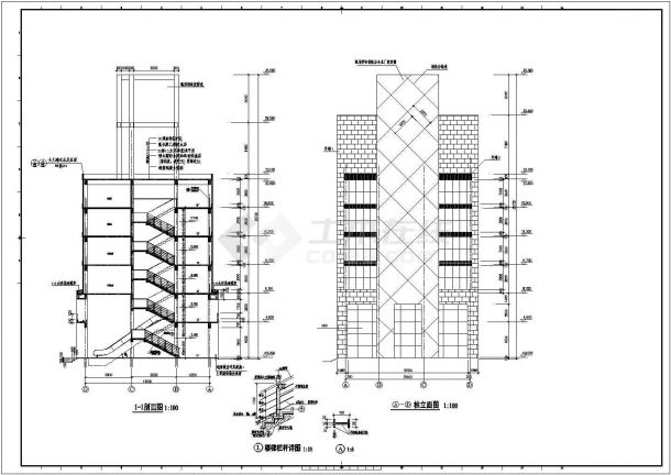 某商业街塔楼建筑设计CAD施工图-图二