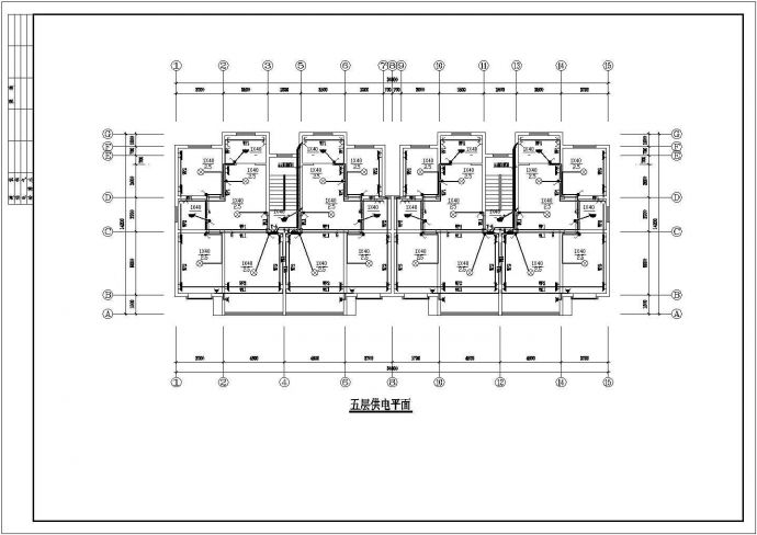 某地区五层小住宅电气施工CAD图_图1