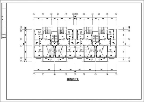 某地区五层小住宅电气施工CAD图-图二