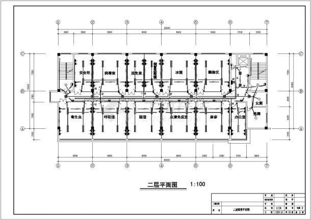 某疾病预防中心实验楼电气设计施工图-图二