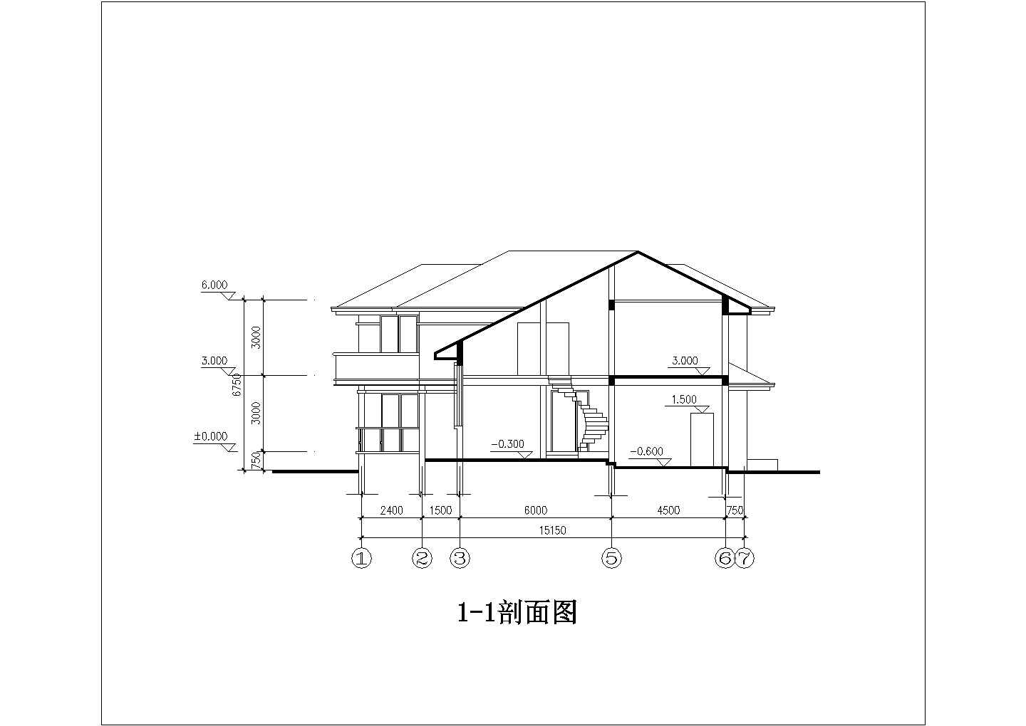 某地区二层欧式住宅别墅建筑方案图纸