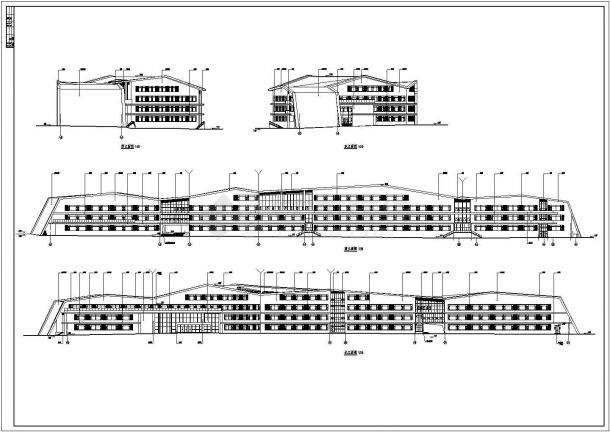 某4层现代风格市级重点小学教学楼设计施工图-图一