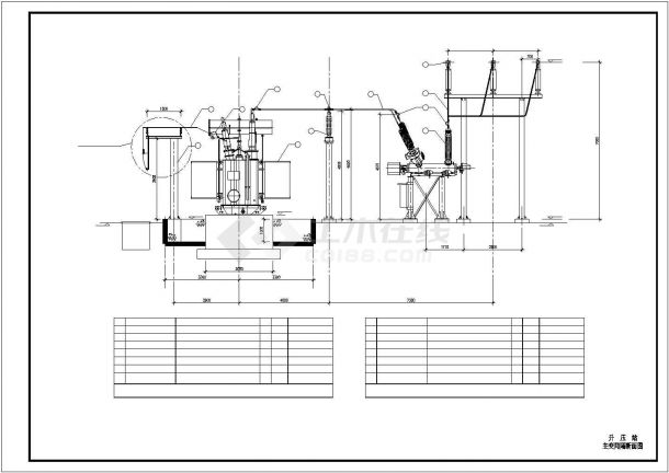 某热电厂升压站电气设计总平面cad施工图-图一