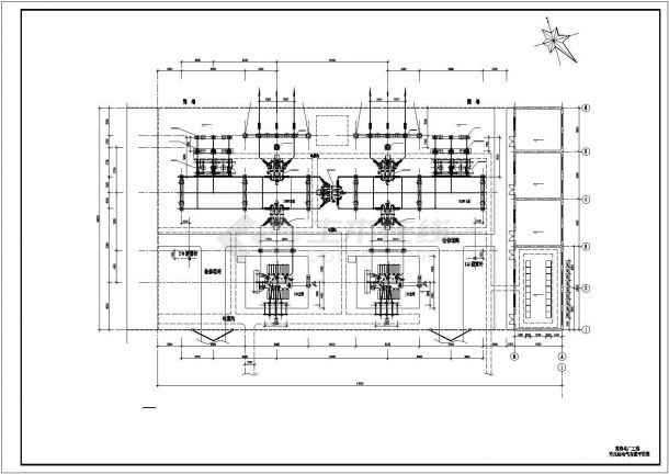 某热电厂升压站电气设计总平面cad施工图-图二