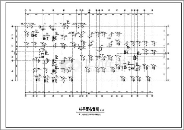 某地八层框架结构住宅楼设计施工图-图二