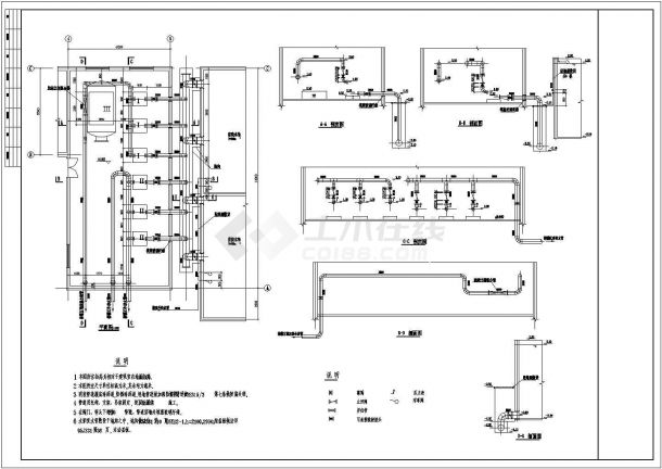某化工罐区给排水设计CAD施工图-图二
