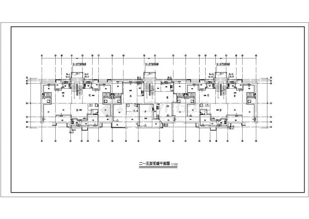 河北某地区六层住宅水暖设计CAD施工图纸-图二
