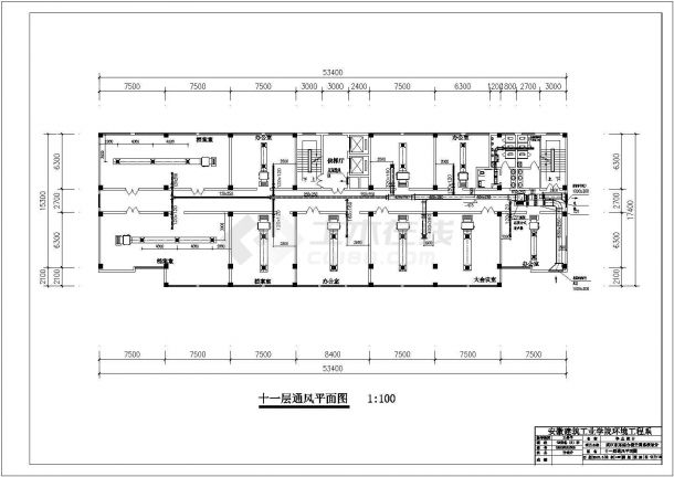 武汉市某地区办公大楼空调系统设计CAD施工图-图二