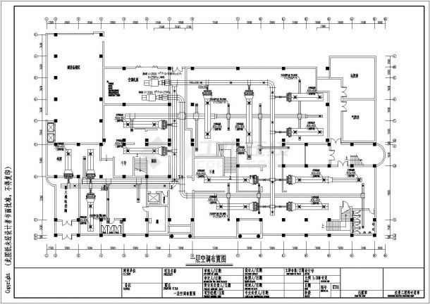 江苏某地区休闲会所空调系统设计CAD施工图-图一
