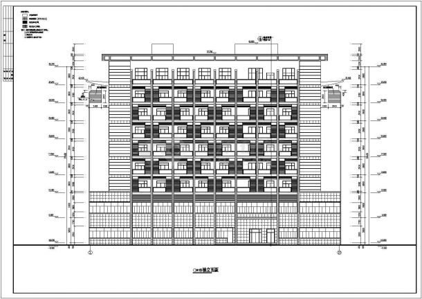 [四川]某九层疗养院建筑CAD施工图-图二