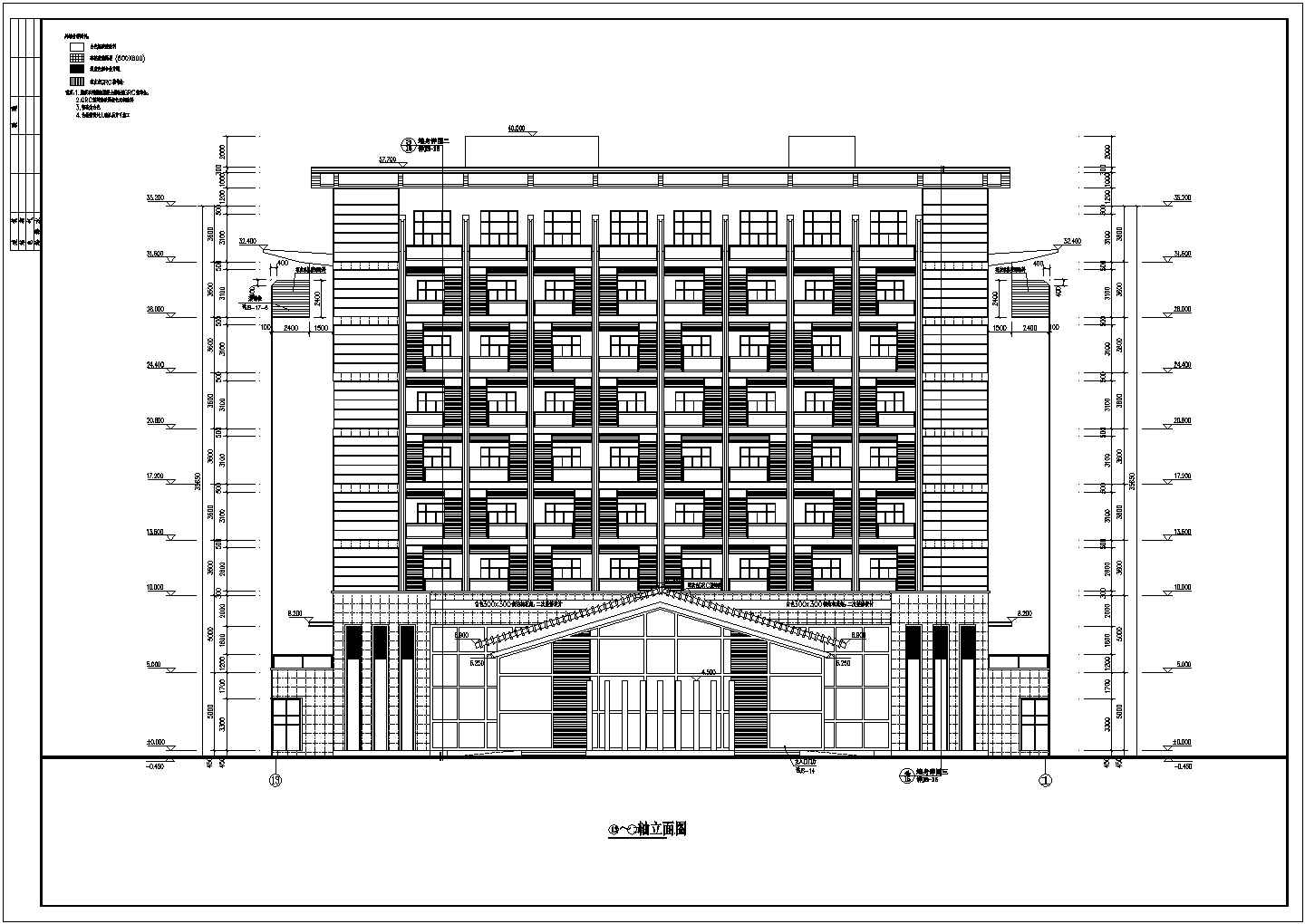 [四川]某九层疗养院建筑CAD施工图